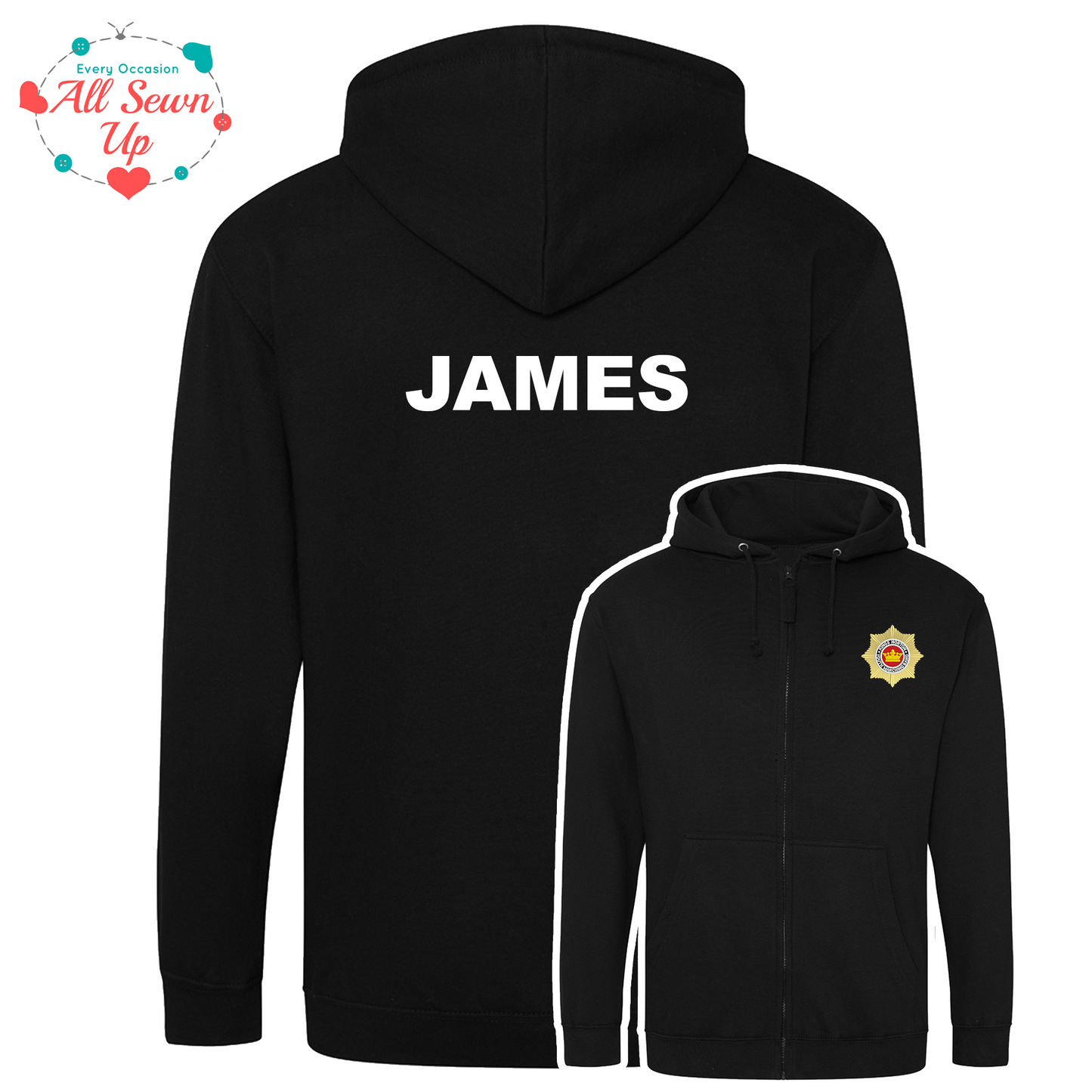 Kings Norton Youth Marching Band- Black Zipped Hoodie