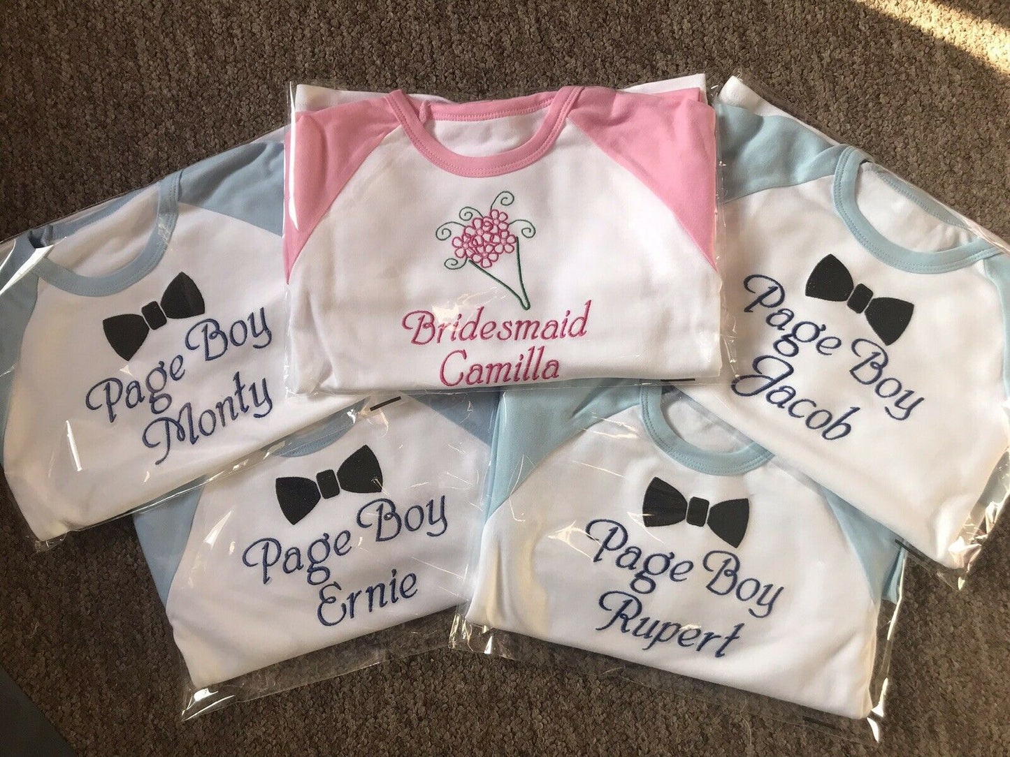 Personalised Bridesmaid Gift Embroidered 100% Cotton Pyjamas - Bridesmaid Gift