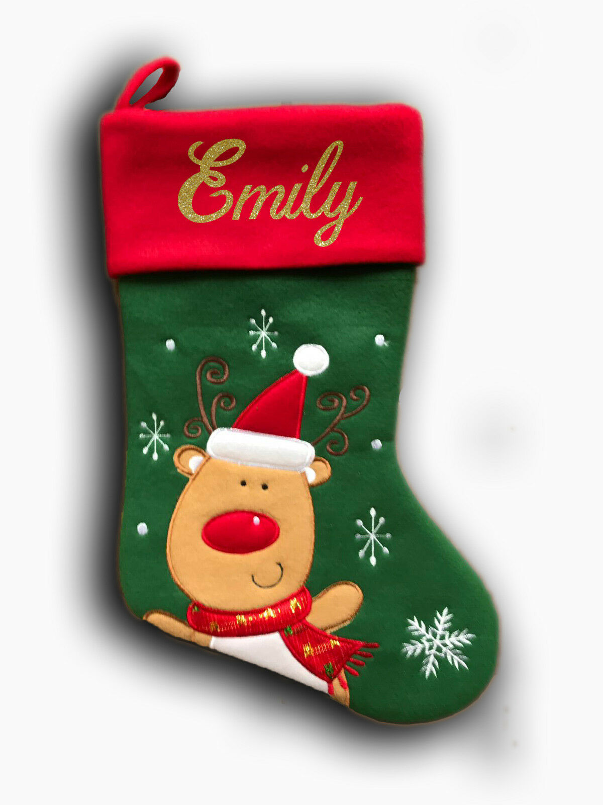 Luxury Personalised Christmas Stocking - Embroidered or Printed - Xmas Sock