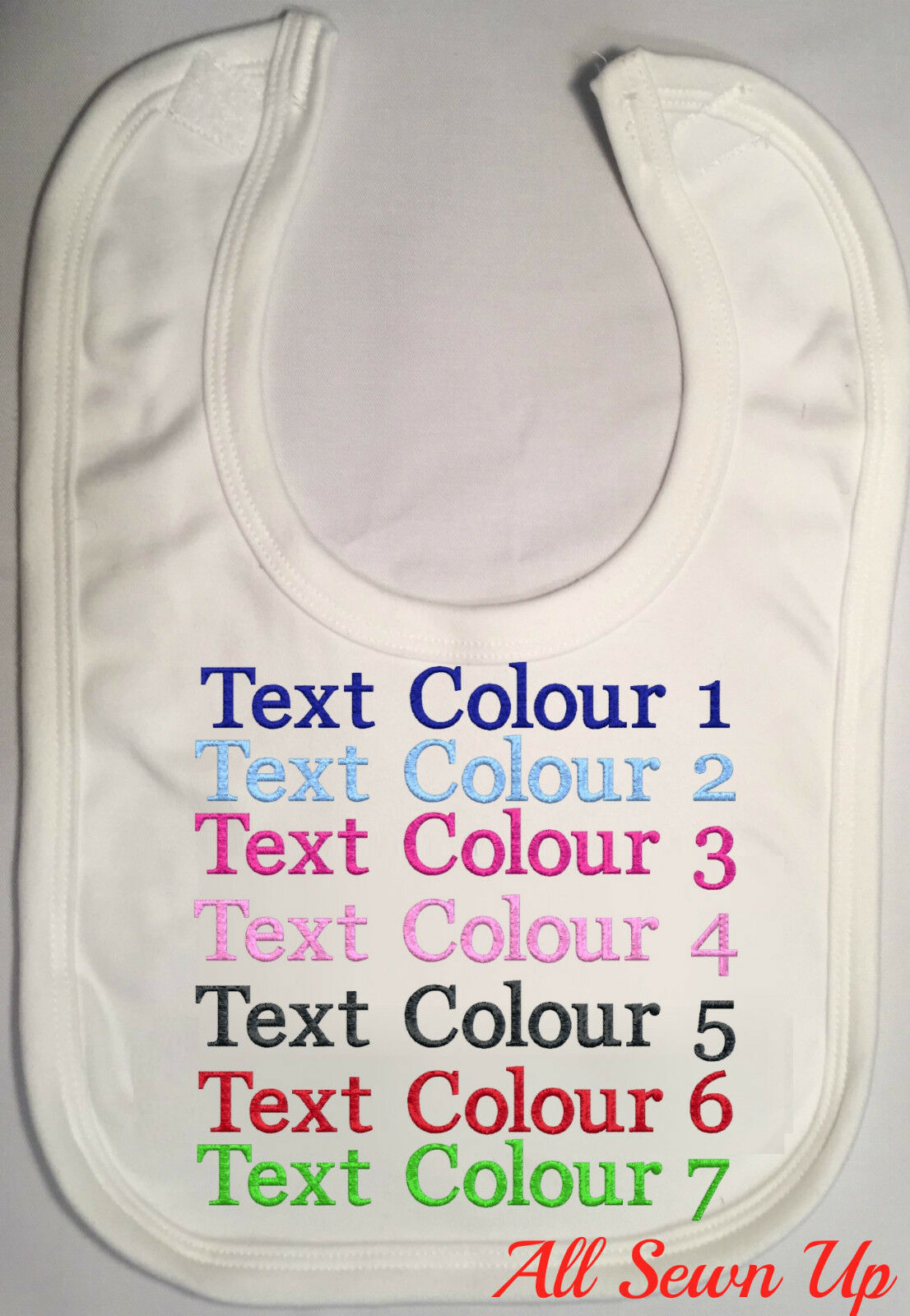 Personalised / Embroidered Allergy Bib: "100% Cute"