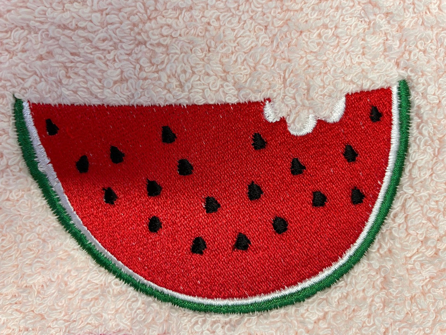 Personalised embroidered swimming or sports towel. Ideal gift // watermelon