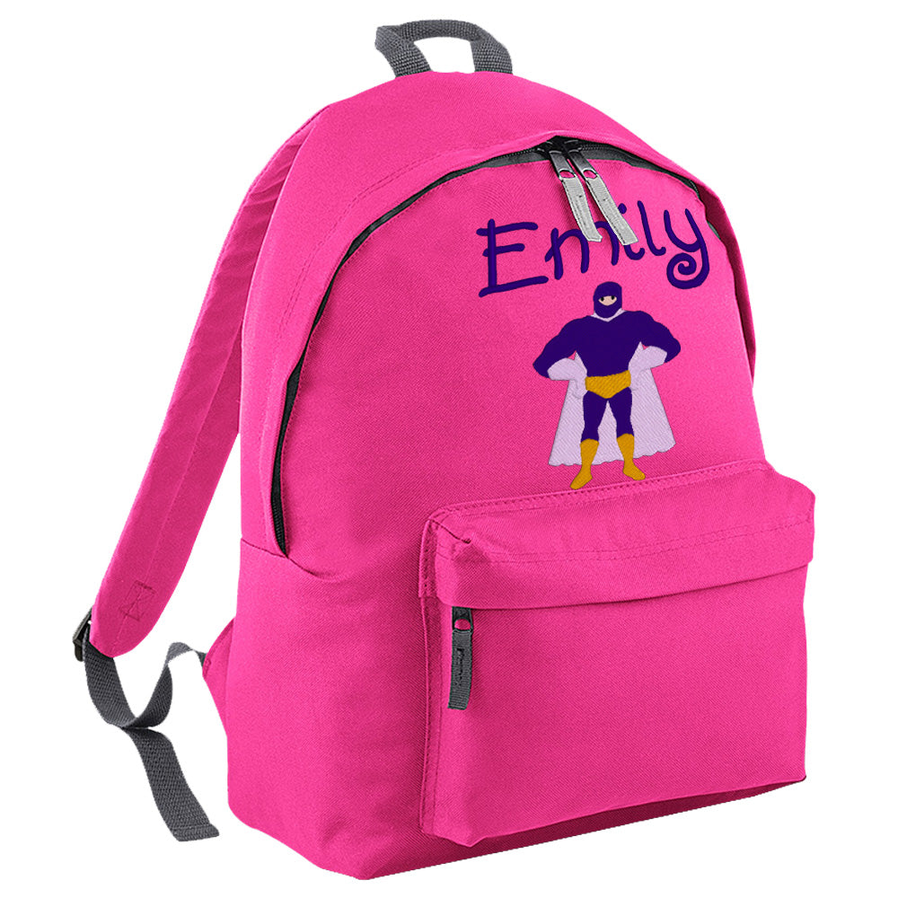 Embroidered Rucksack - Super Hero (Standing)