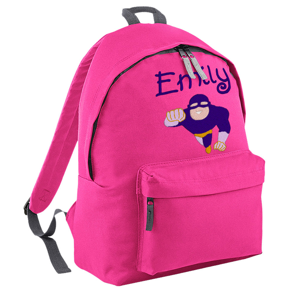 Embroidered Rucksack - Super Hero (Flying)