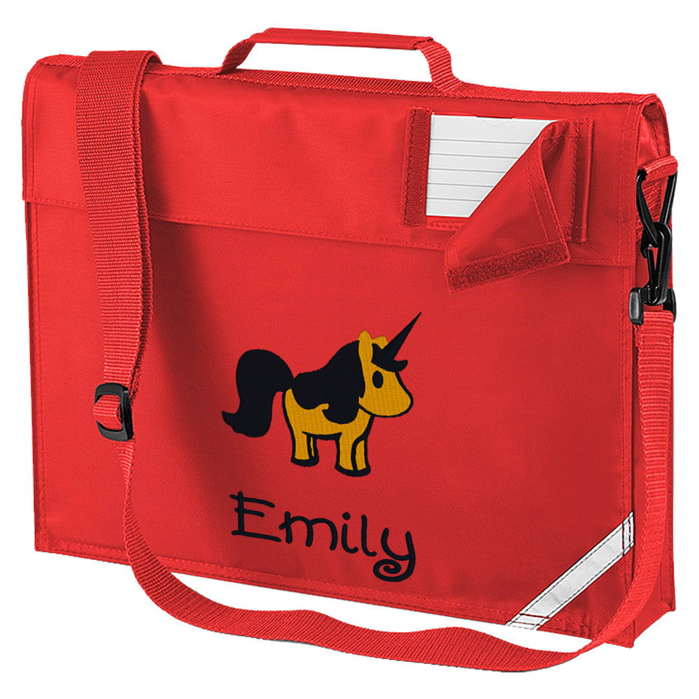 Embroidered Bookbag with strap- Unicorn