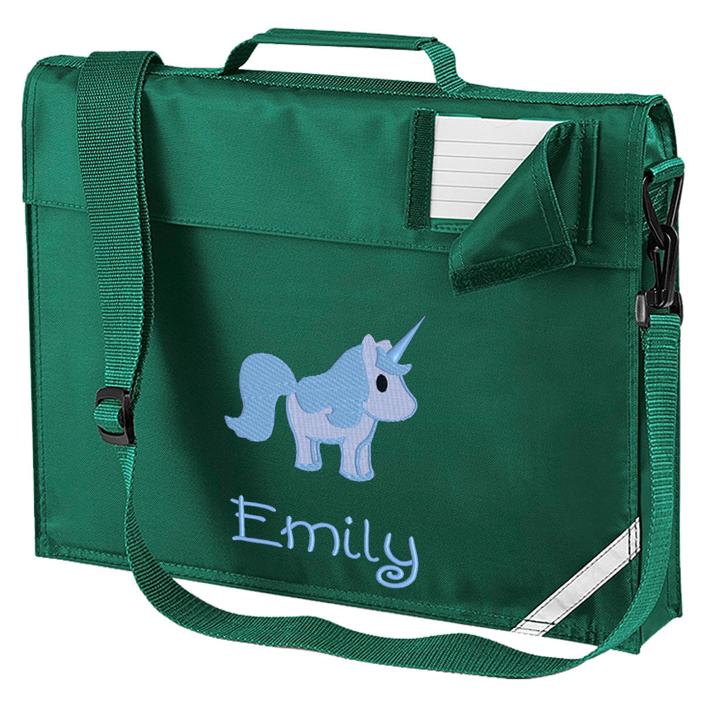 Embroidered Bookbag with strap- Unicorn