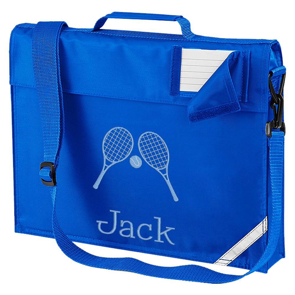 Embroidered Bookbag with strap- Tennis