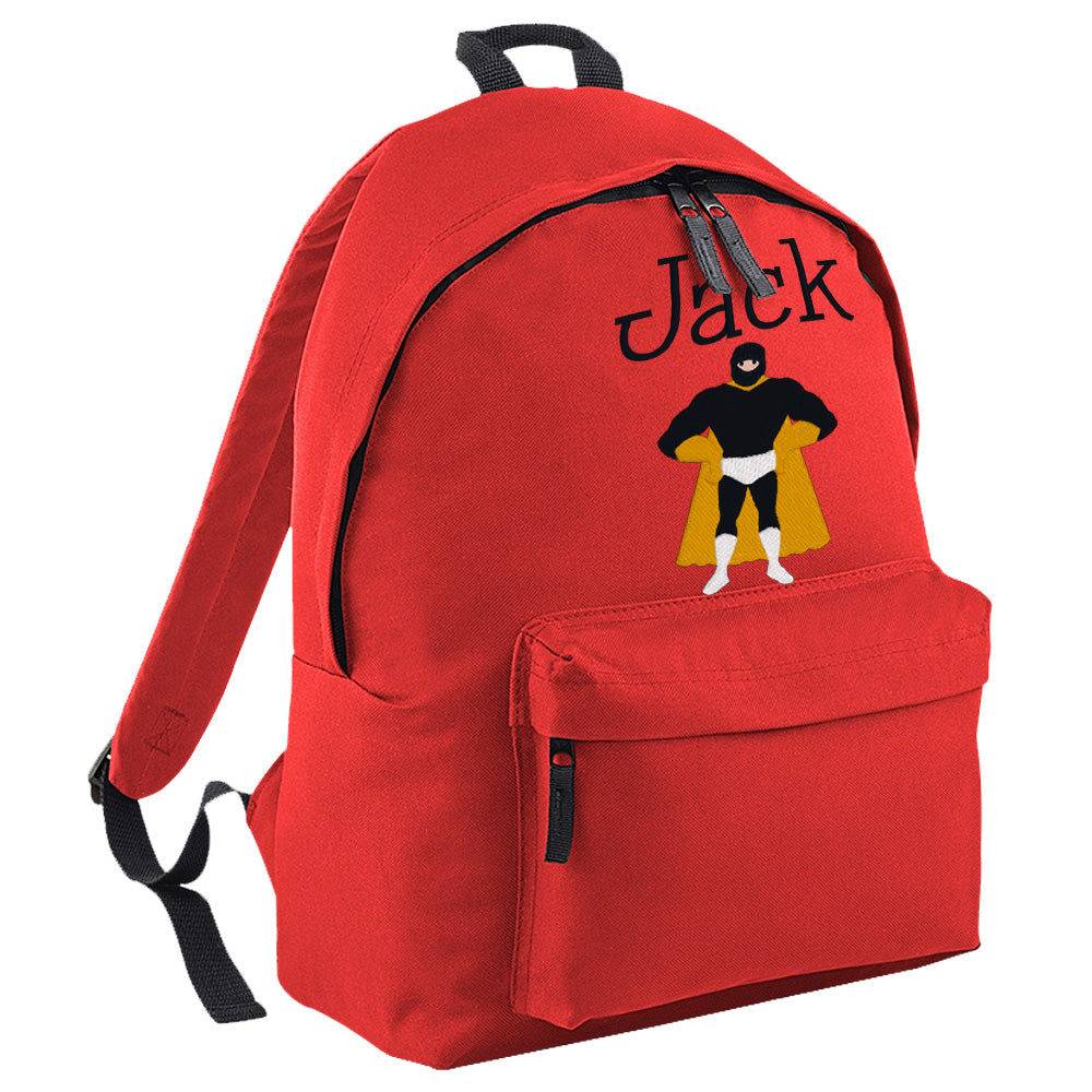 Embroidered Rucksack - Super Hero (Standing)