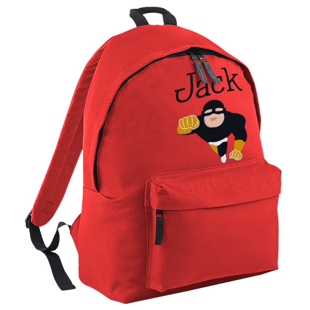 Embroidered Rucksack - Super Hero (Flying)