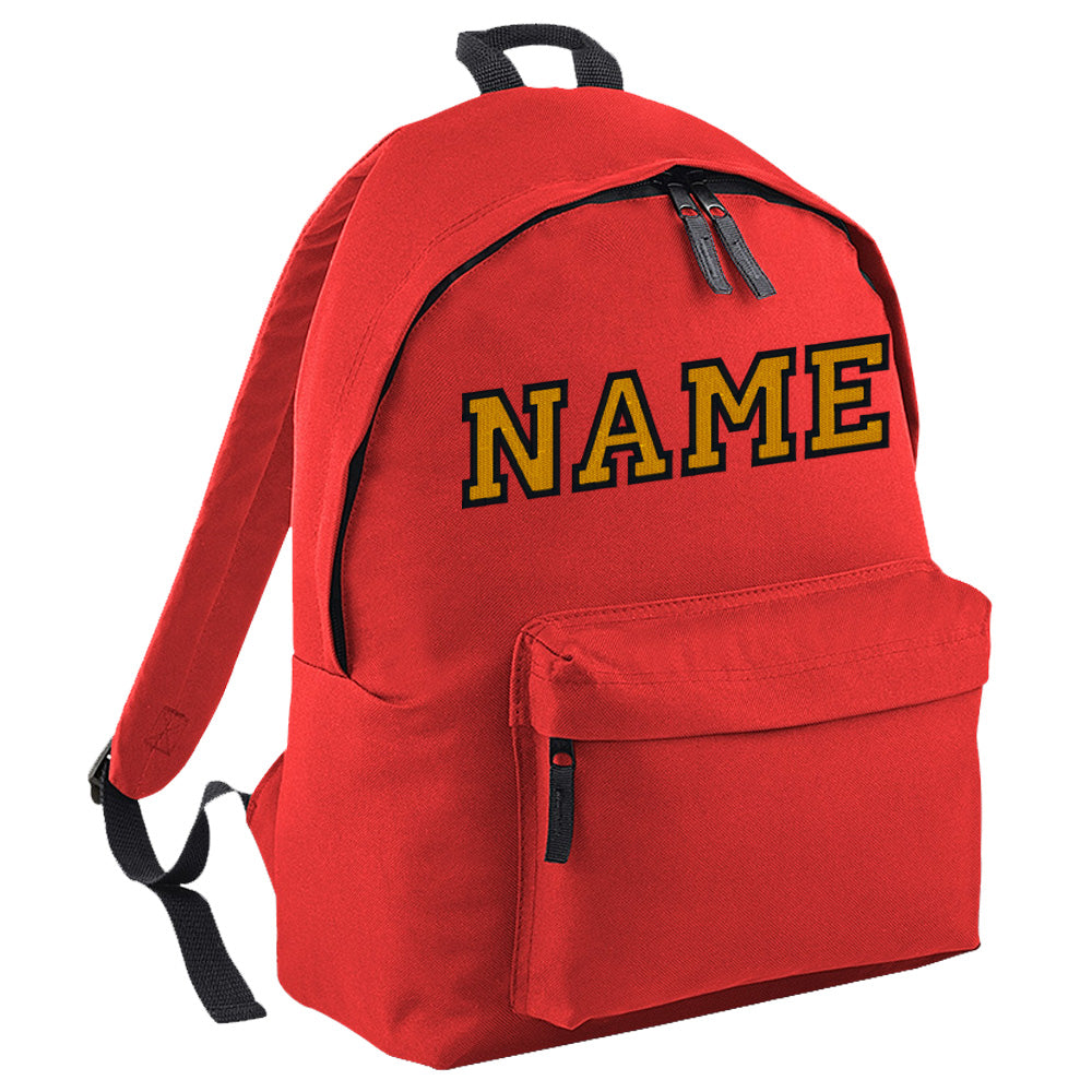 Embroidered Rucksack - Elaborate Text