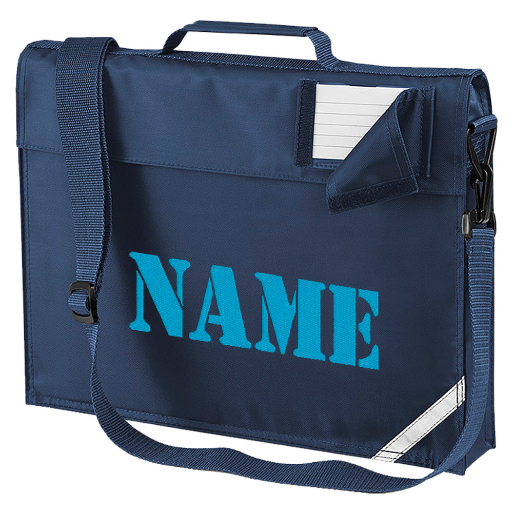 Embroidered Bookbag with strap- Army Text