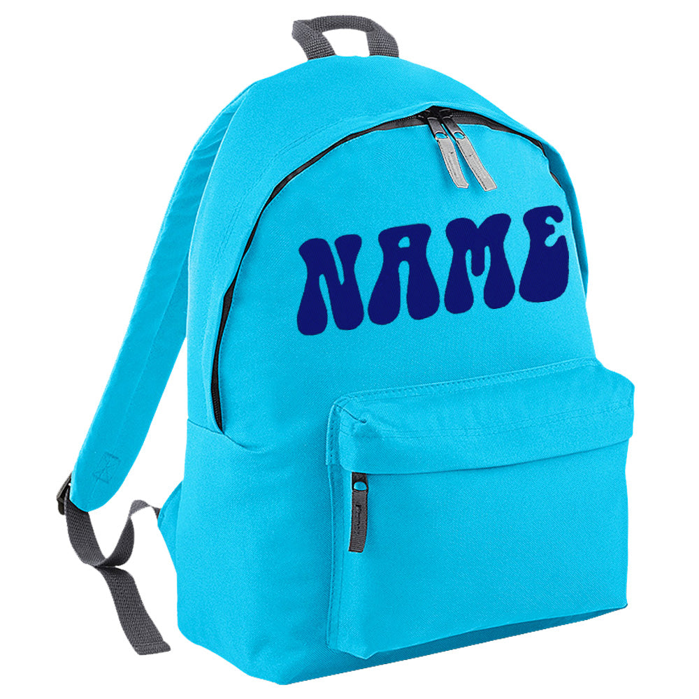 Embroidered Rucksack - 70's Text