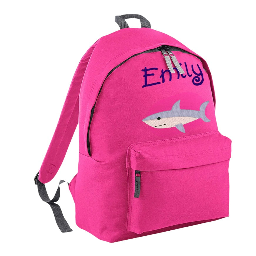 Embroidered Rucksack - Shark