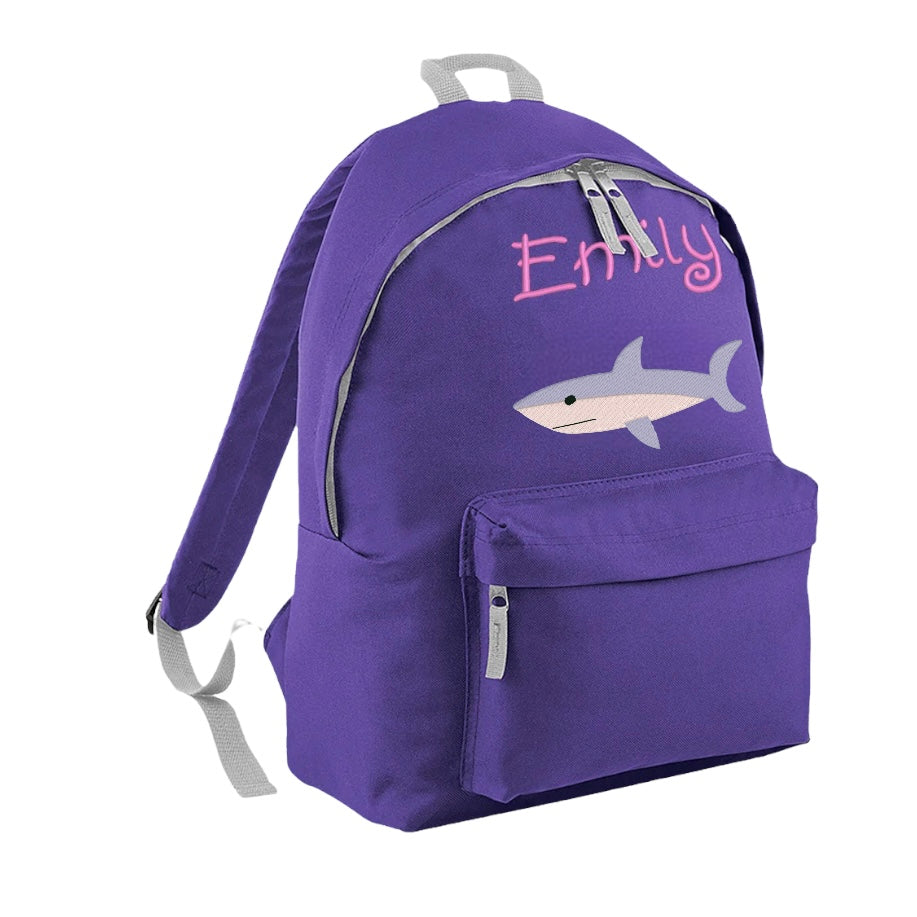 Embroidered Rucksack - Shark