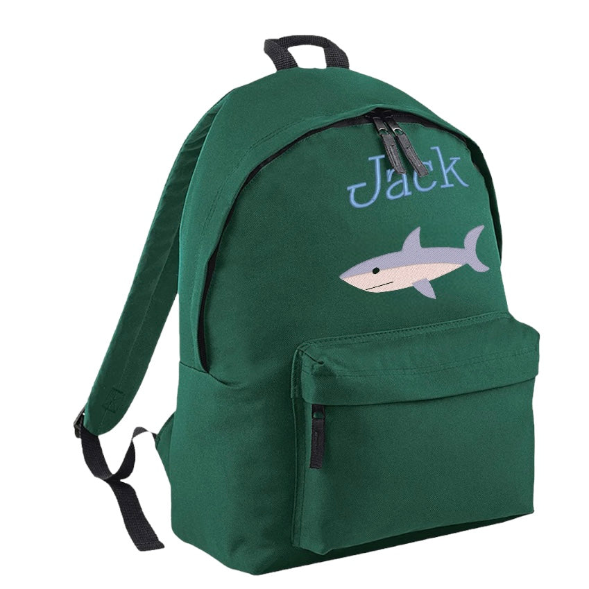 Embroidered Rucksack - Shark