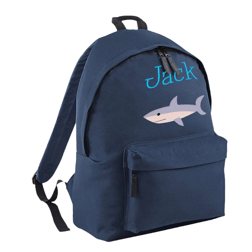 Embroidered Rucksack - Shark