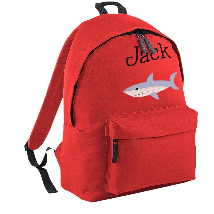 Embroidered Rucksack - Shark
