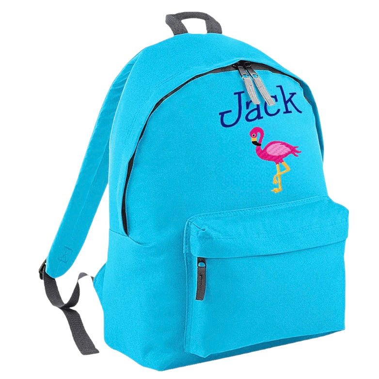 Embroidered Rucksack - Flamingo