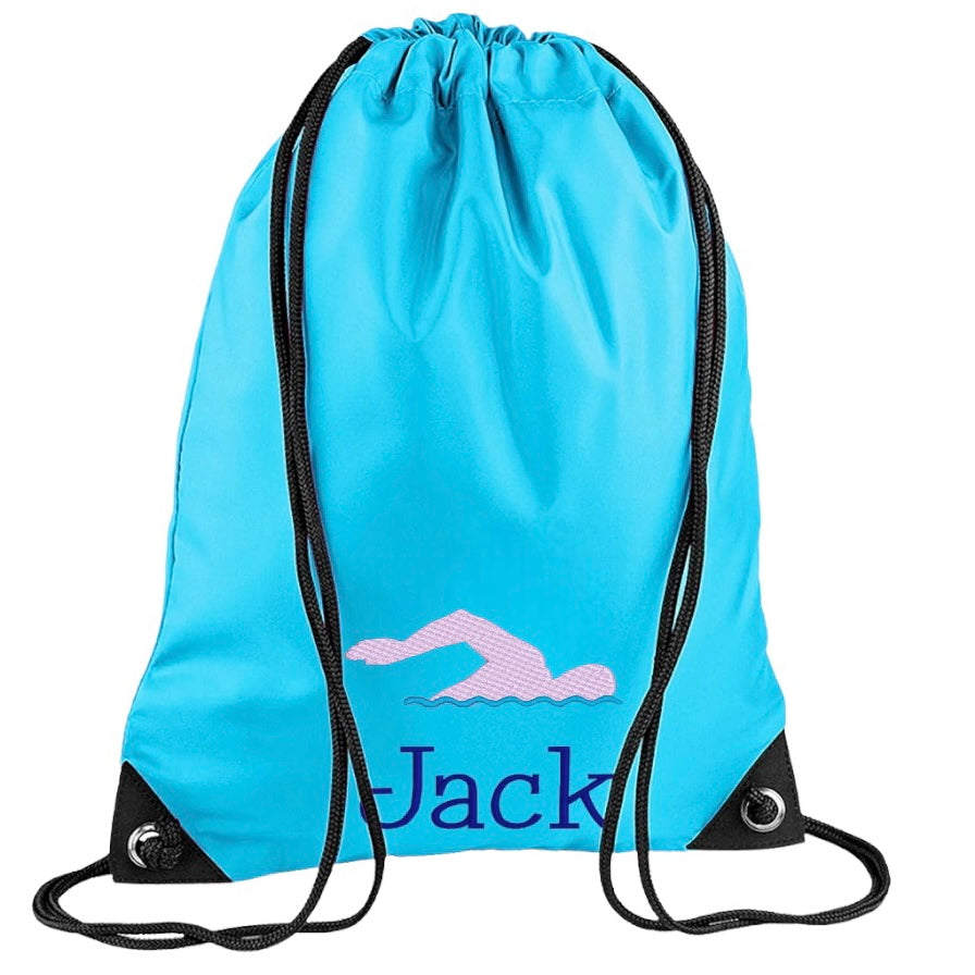 Embroidered swimming bag