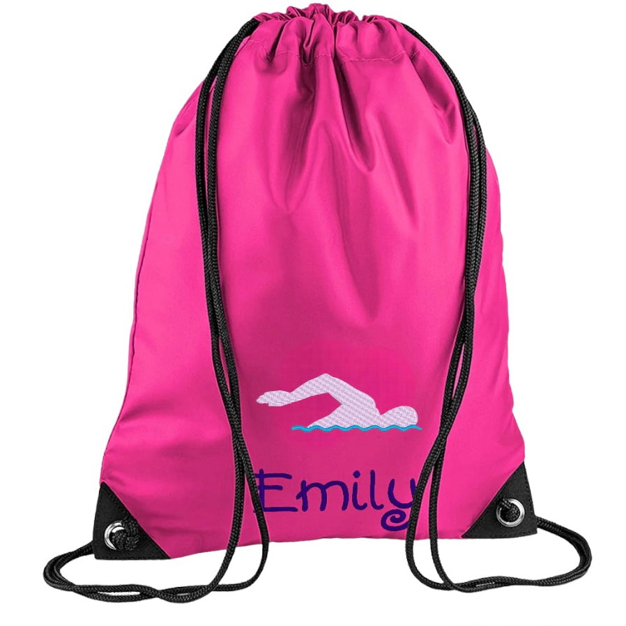 Embroidered swimming bag