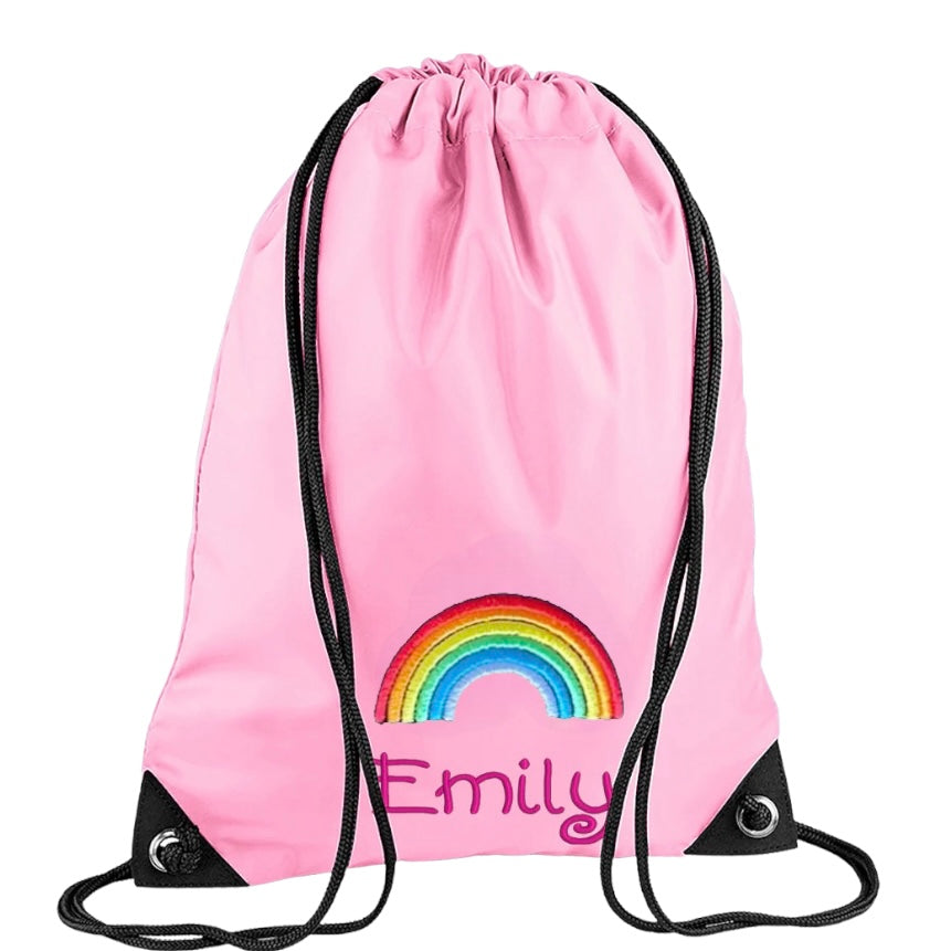 Embroidered PE bag - rainbow