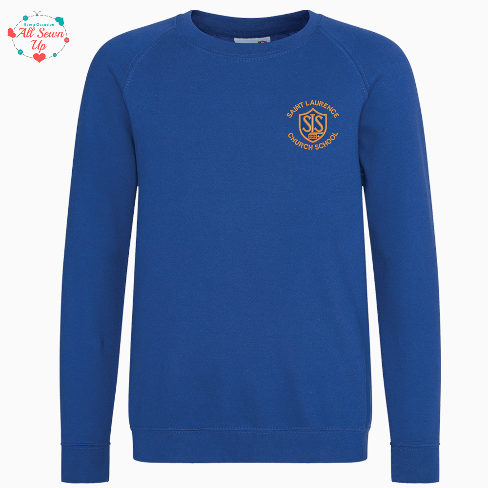 Royal blue round top neck school jumper
