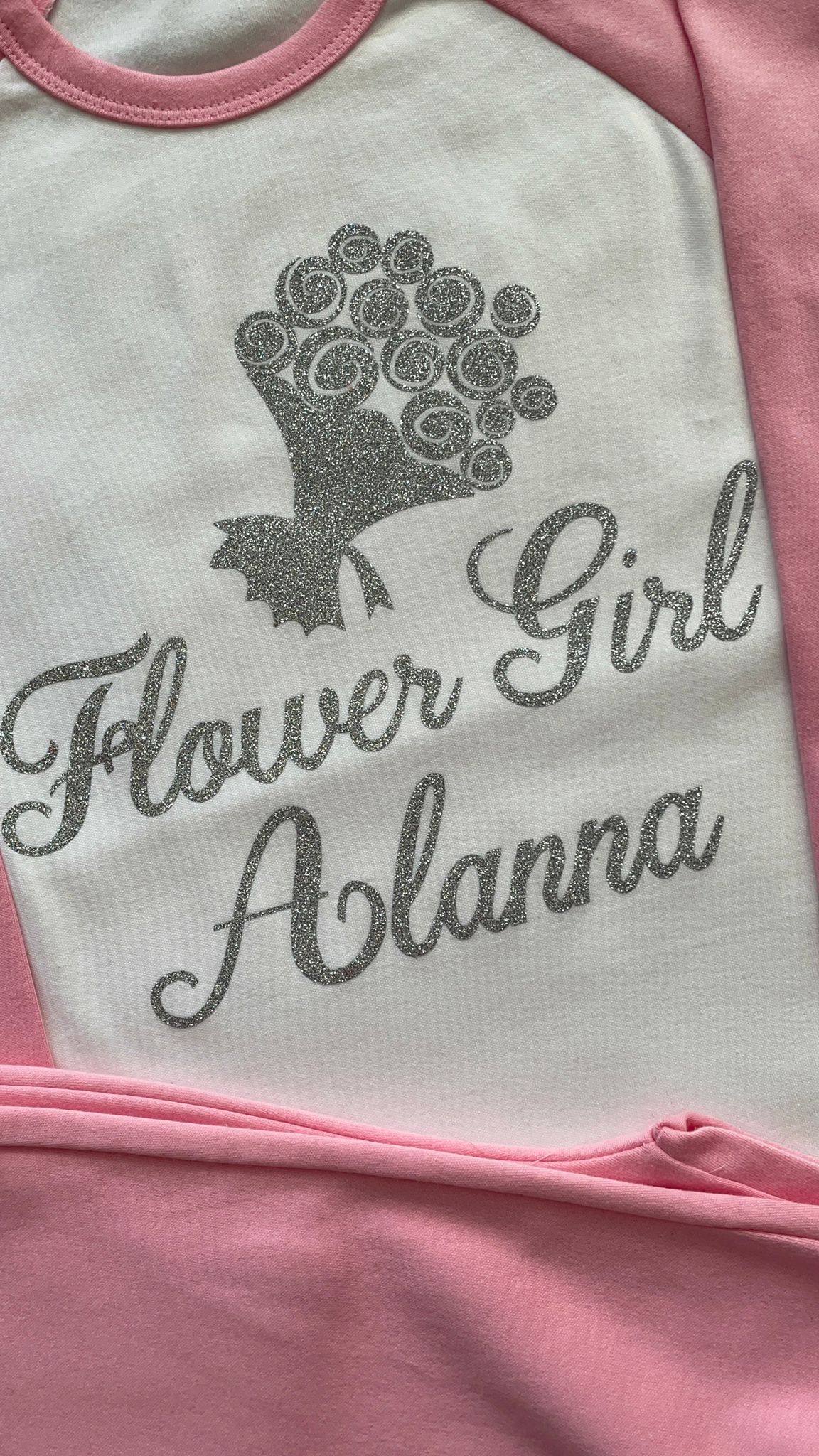 Personalised Flower Girl Gift Printed 100% Cotton Pyjamas - Flowergirl Gift