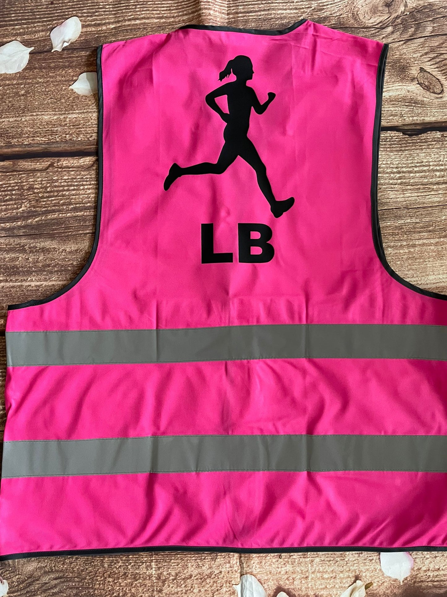 Customised Ladies running Hi-Vis safety vest