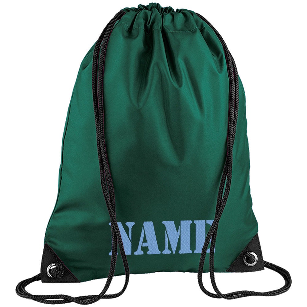 Embroidered Army Text Personalised PE Bag, Kit Bag Drawstring Bag