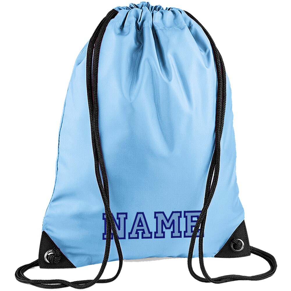 Embroidered Elaborate Personalised PE Bag, Kit Bag Drawstring Bag