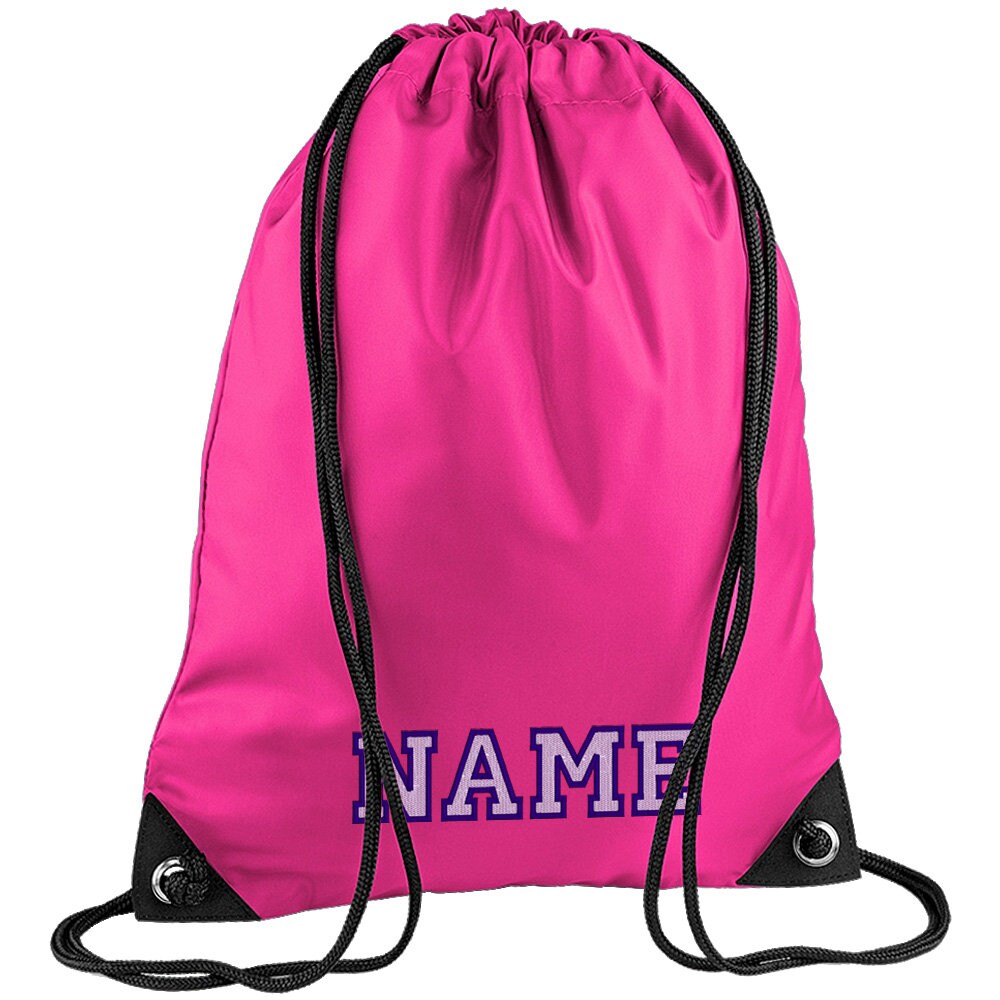 Embroidered Elaborate Personalised PE Bag, Kit Bag Drawstring Bag