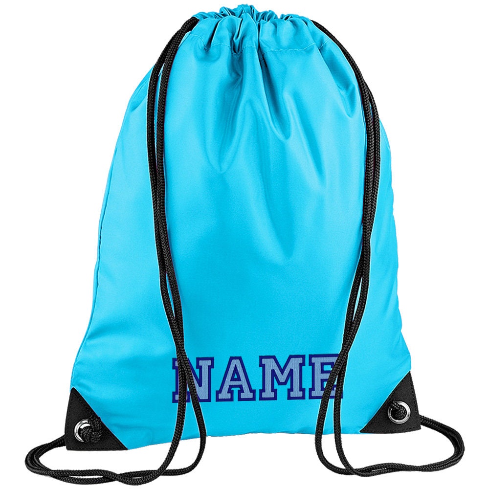 Embroidered Elaborate Personalised PE Bag, Kit Bag Drawstring Bag