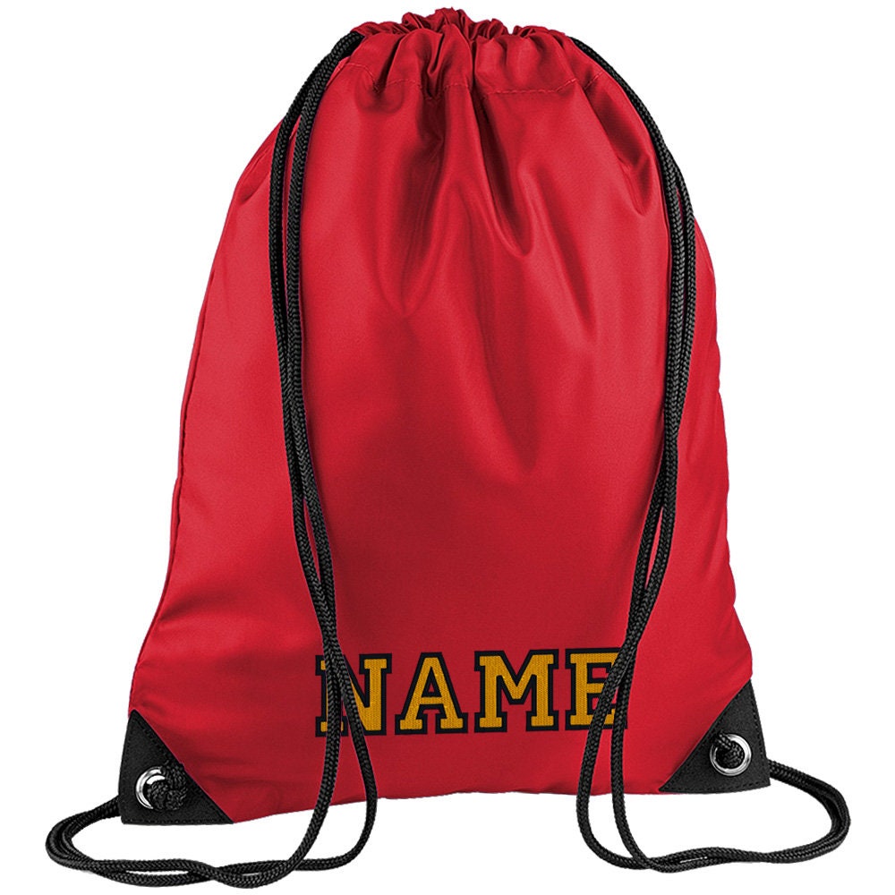 Embroidered Elaborate Personalised PE Bag, Kit Bag Drawstring Bag