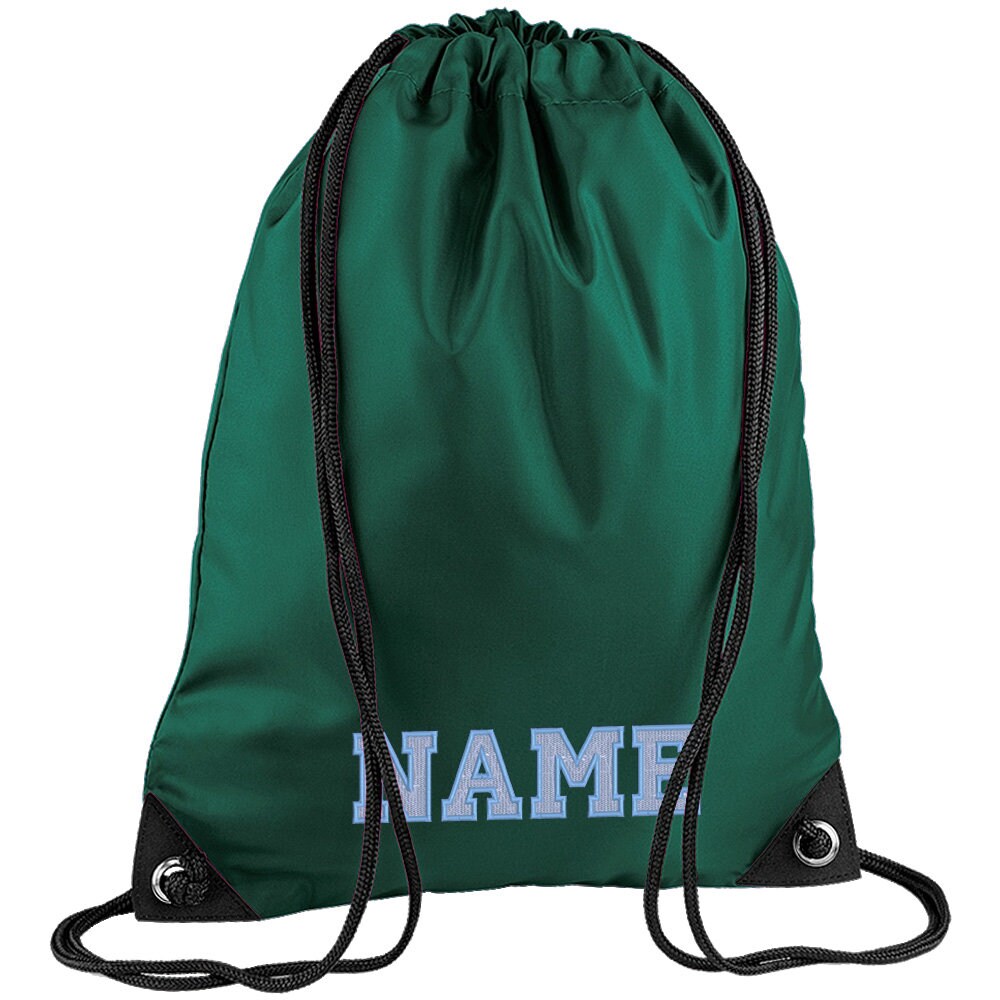 Embroidered Elaborate Personalised PE Bag, Kit Bag Drawstring Bag