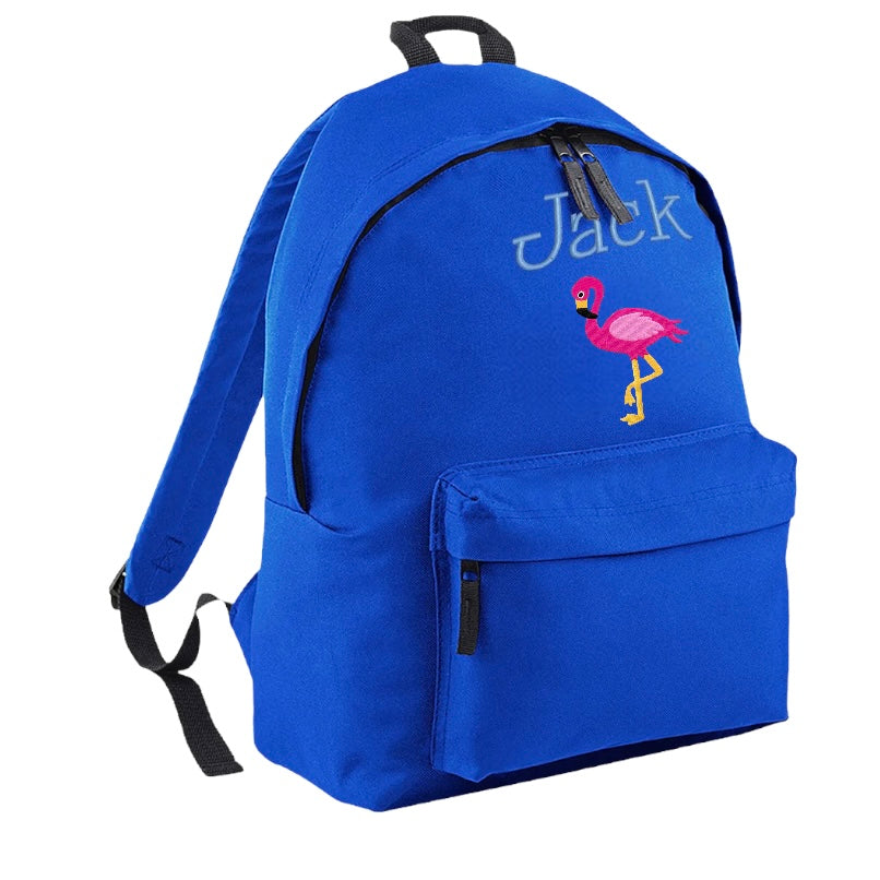 Embroidered Rucksack - Flamingo