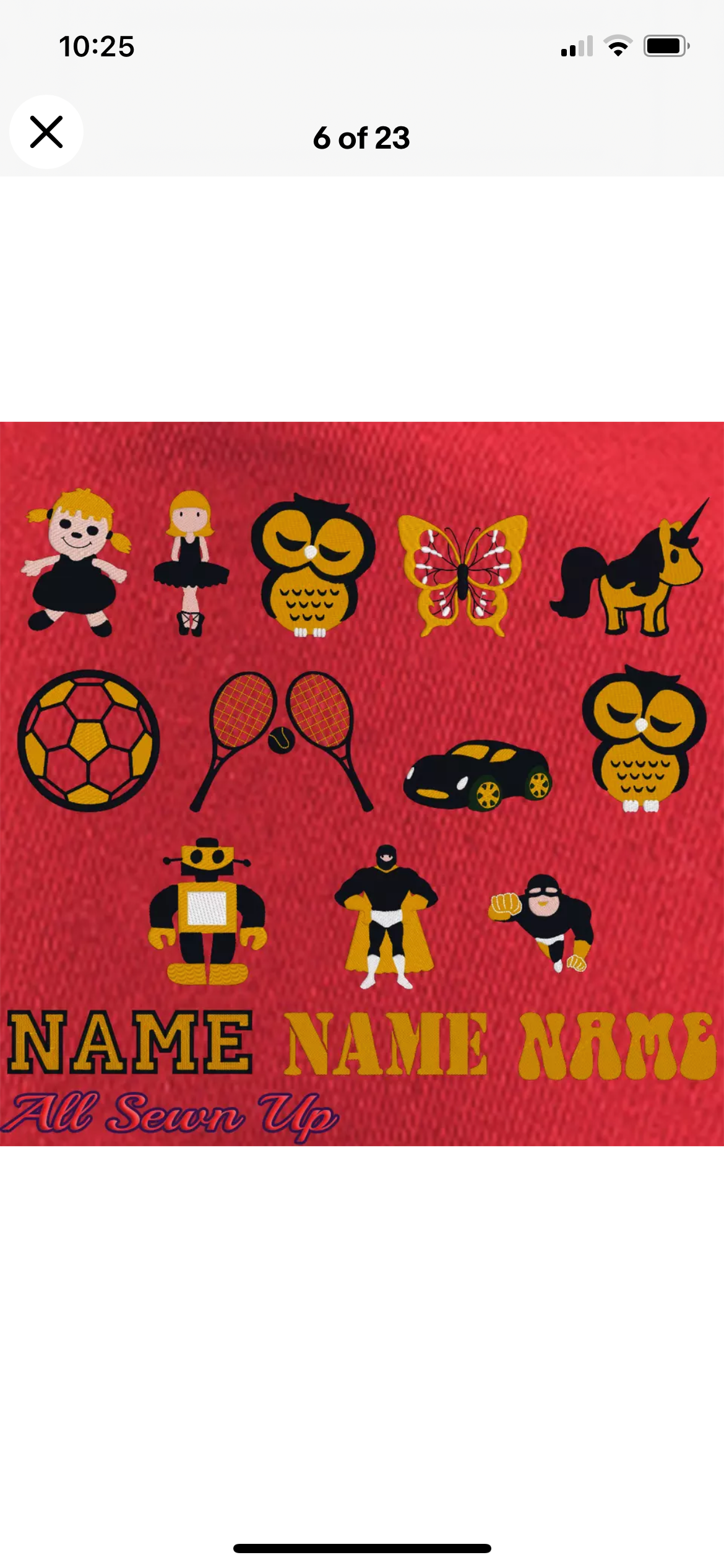 Red personalised cap / school hat