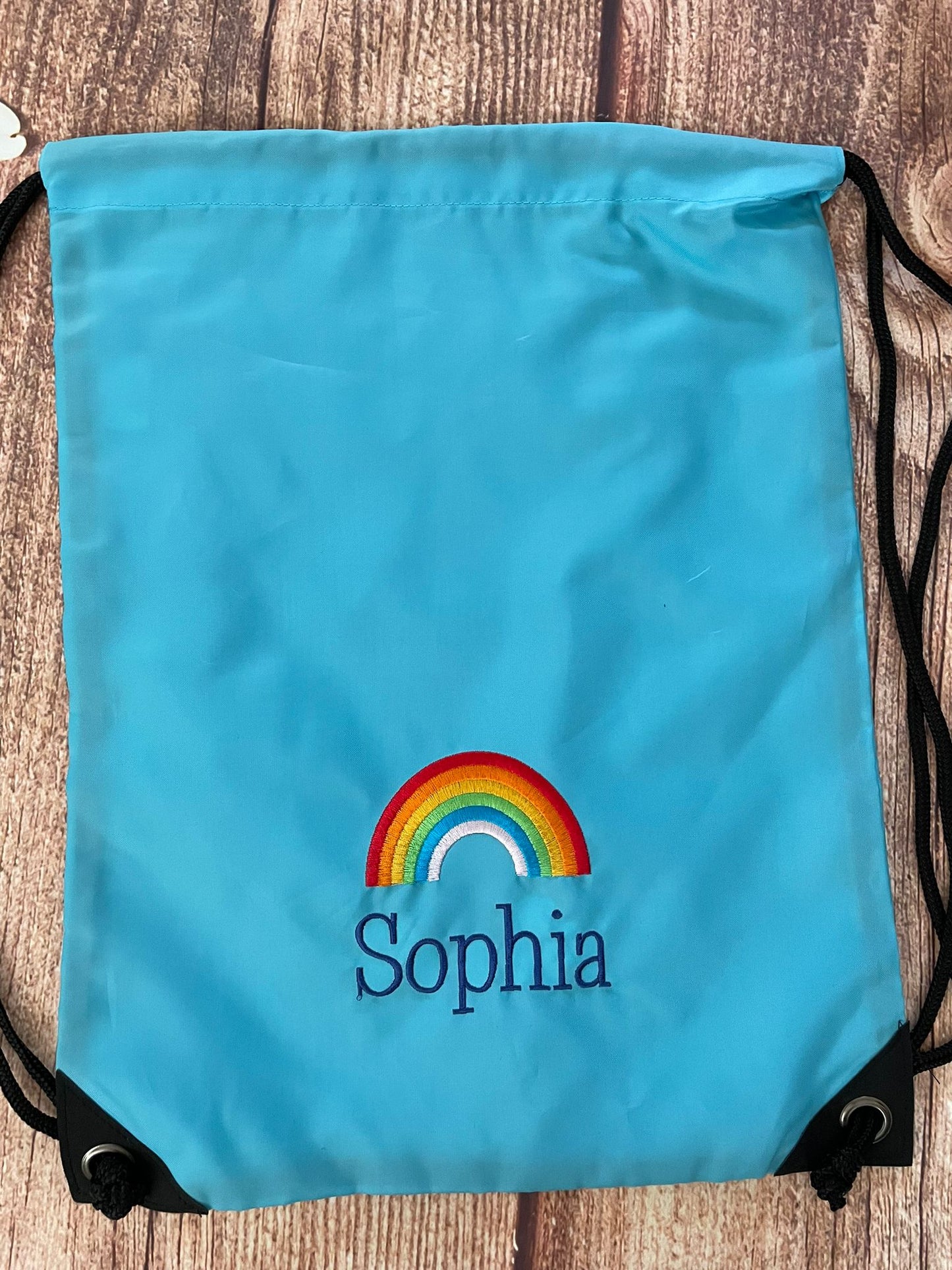 Embroidered PE bag - rainbow