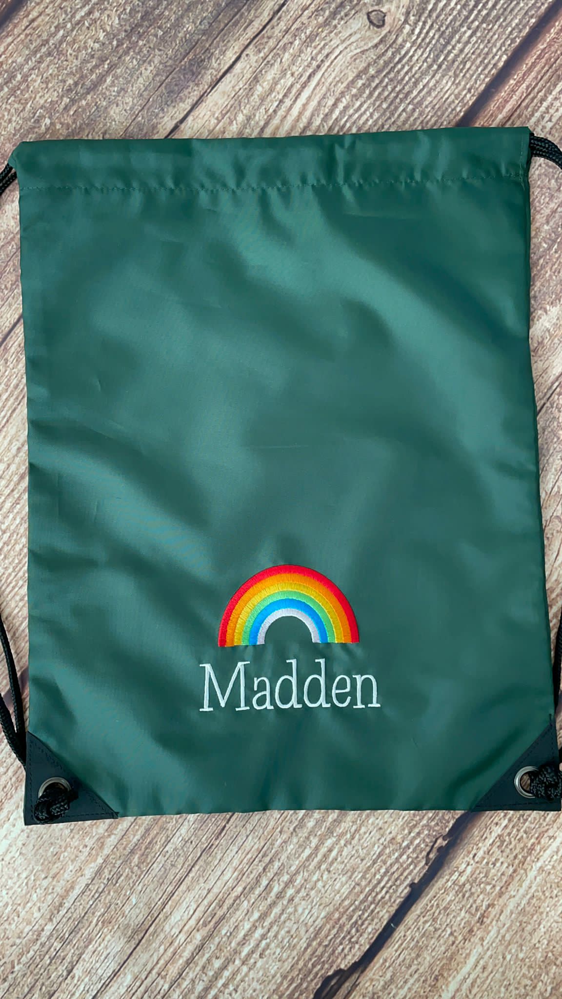 Embroidered PE bag - rainbow