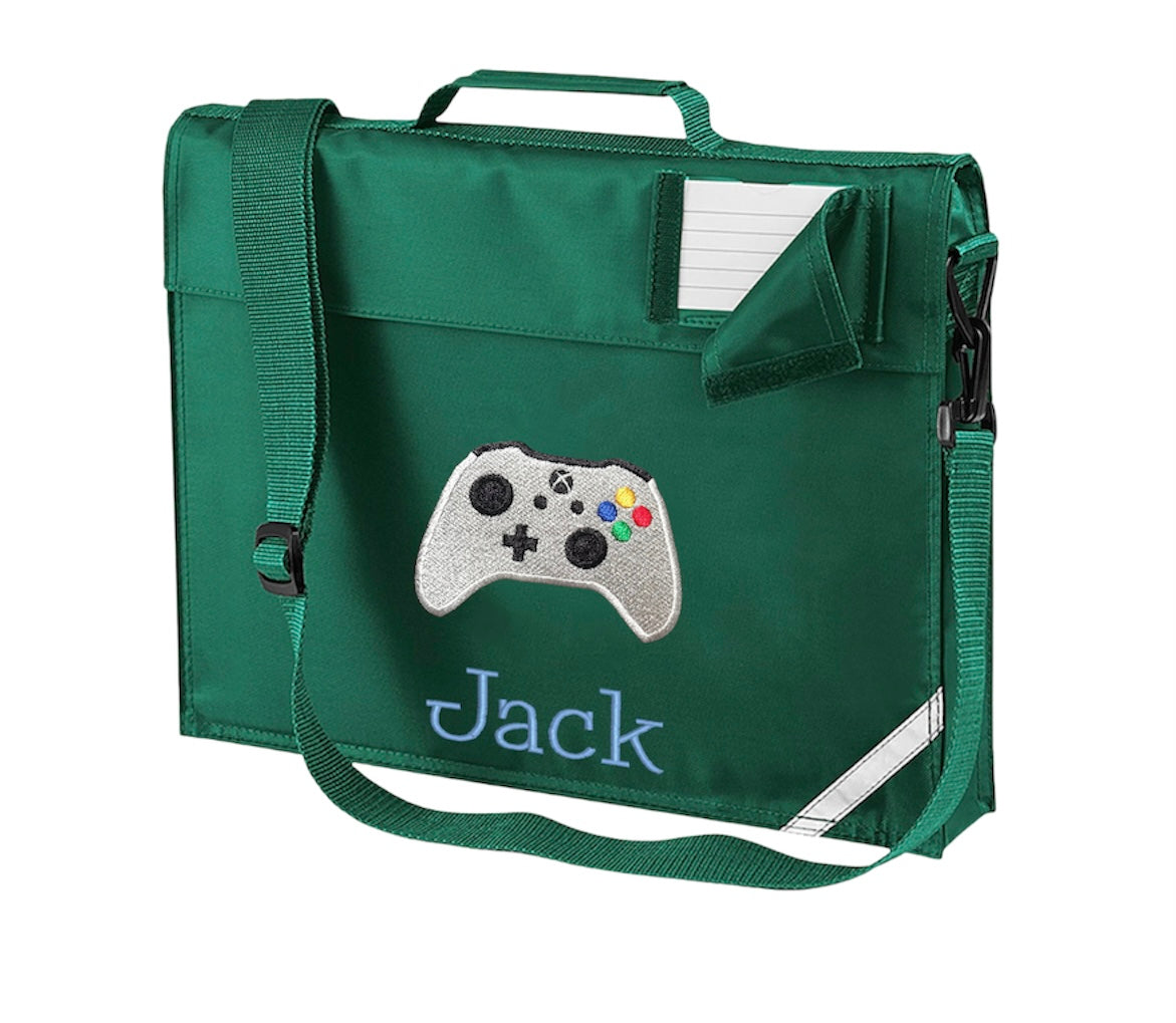 Embroidered BookBag with strap - gamer