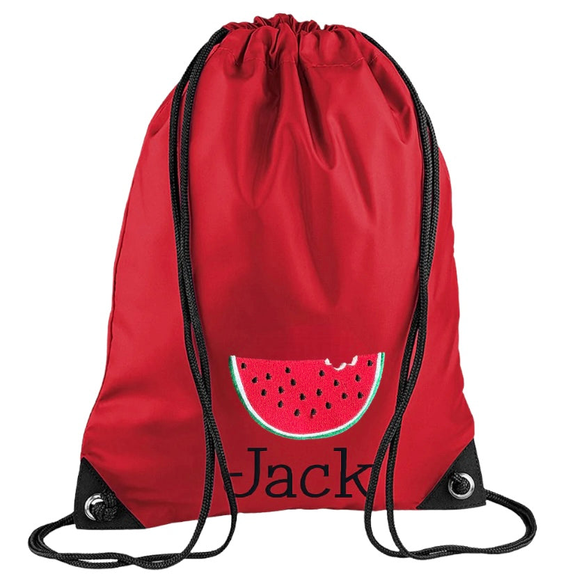 Embroidered PE bag - Watermelon