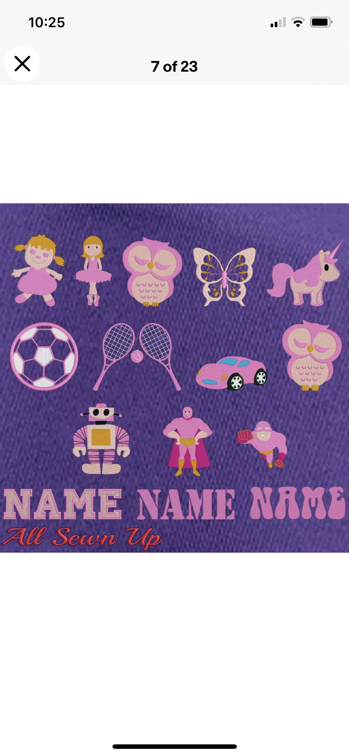 Purple personalised cap / school hat