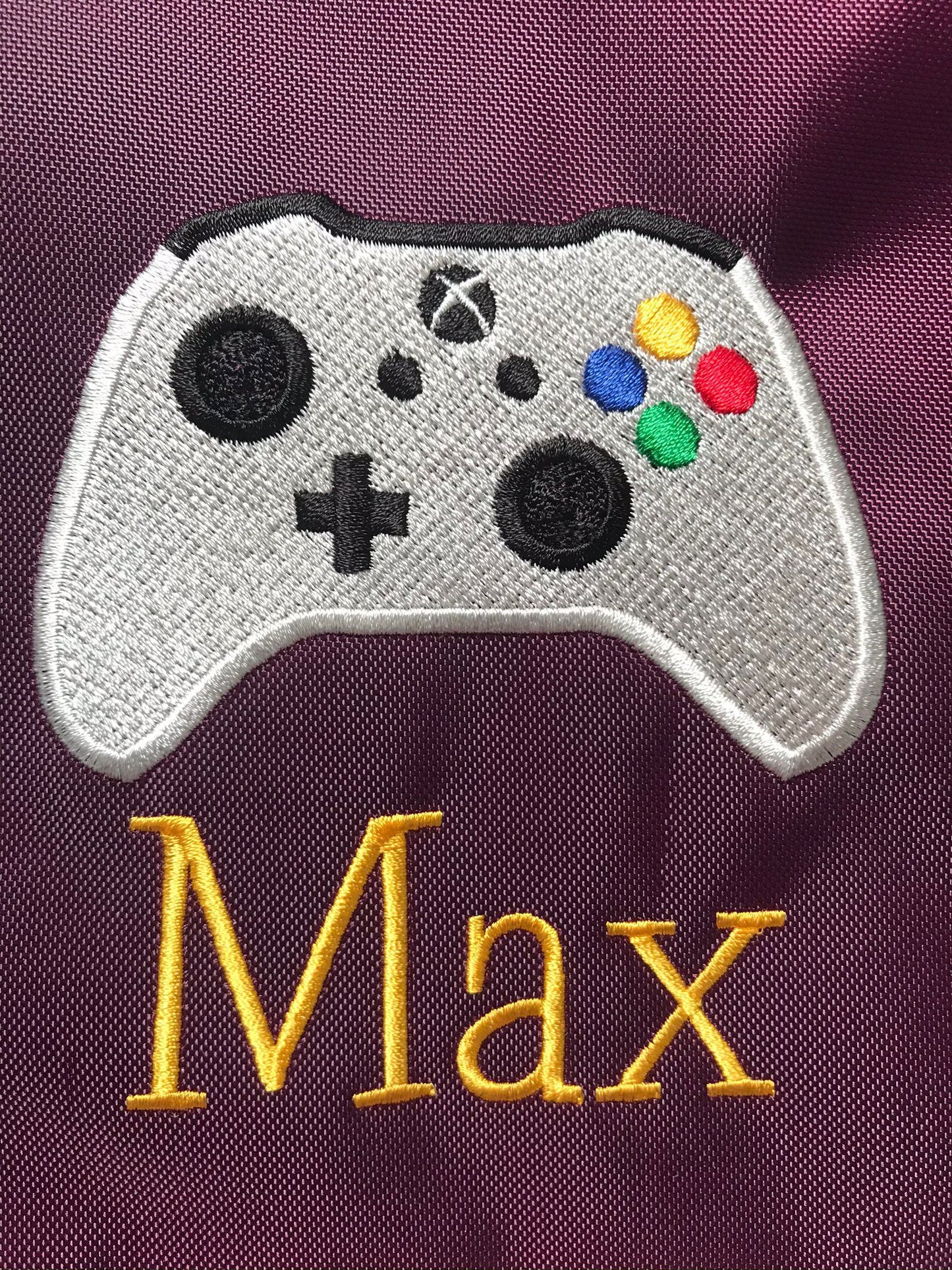 Embroidered BookBag with strap - gamer