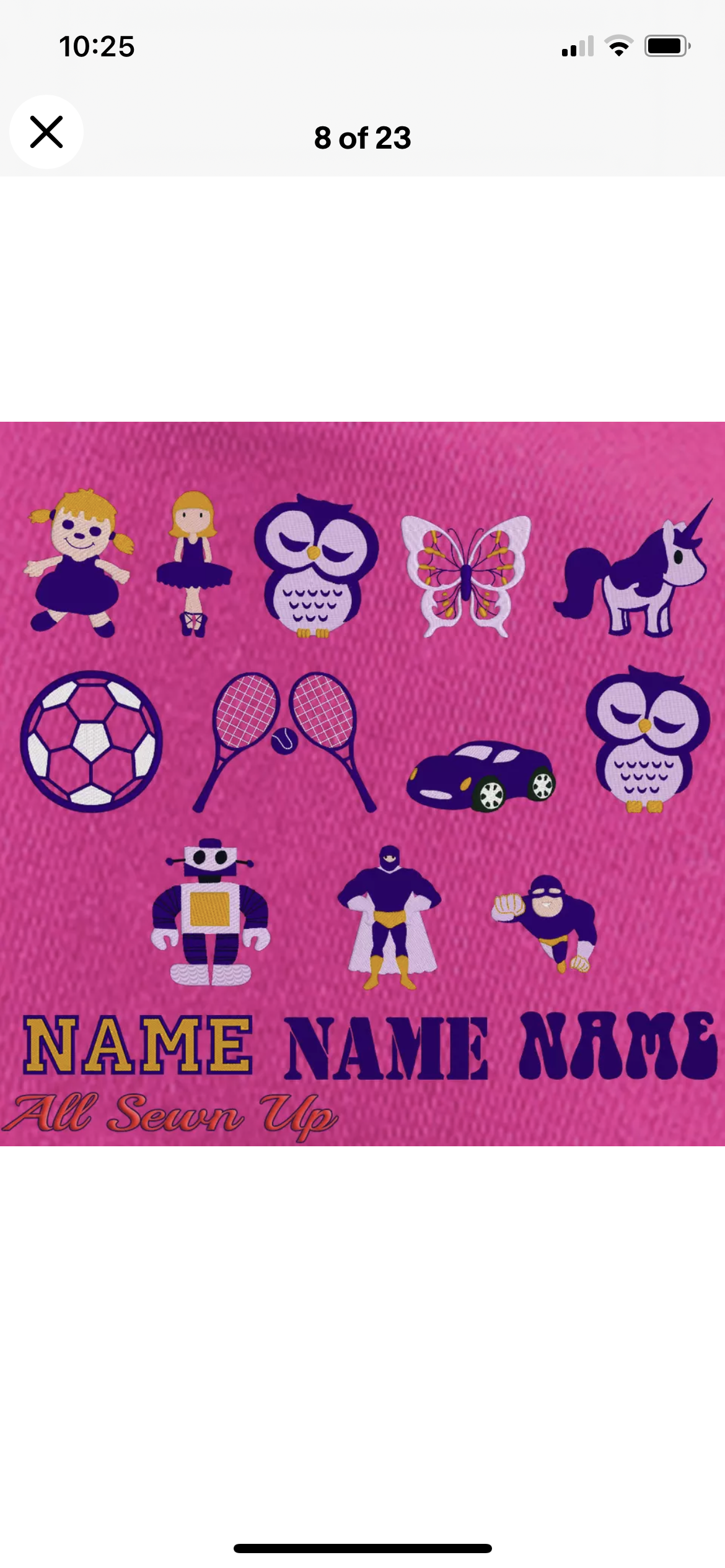 Fuchsia personalised cap / school hat