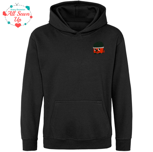 Children's hoodie embroidered with Cheeky hoover design