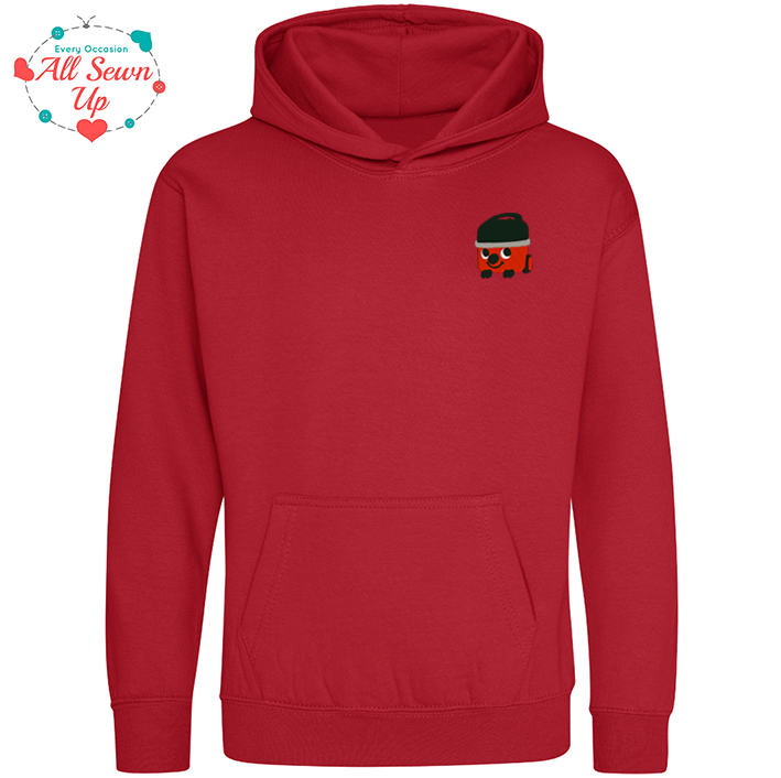 Children's hoodie embroidered with Cheeky hoover design