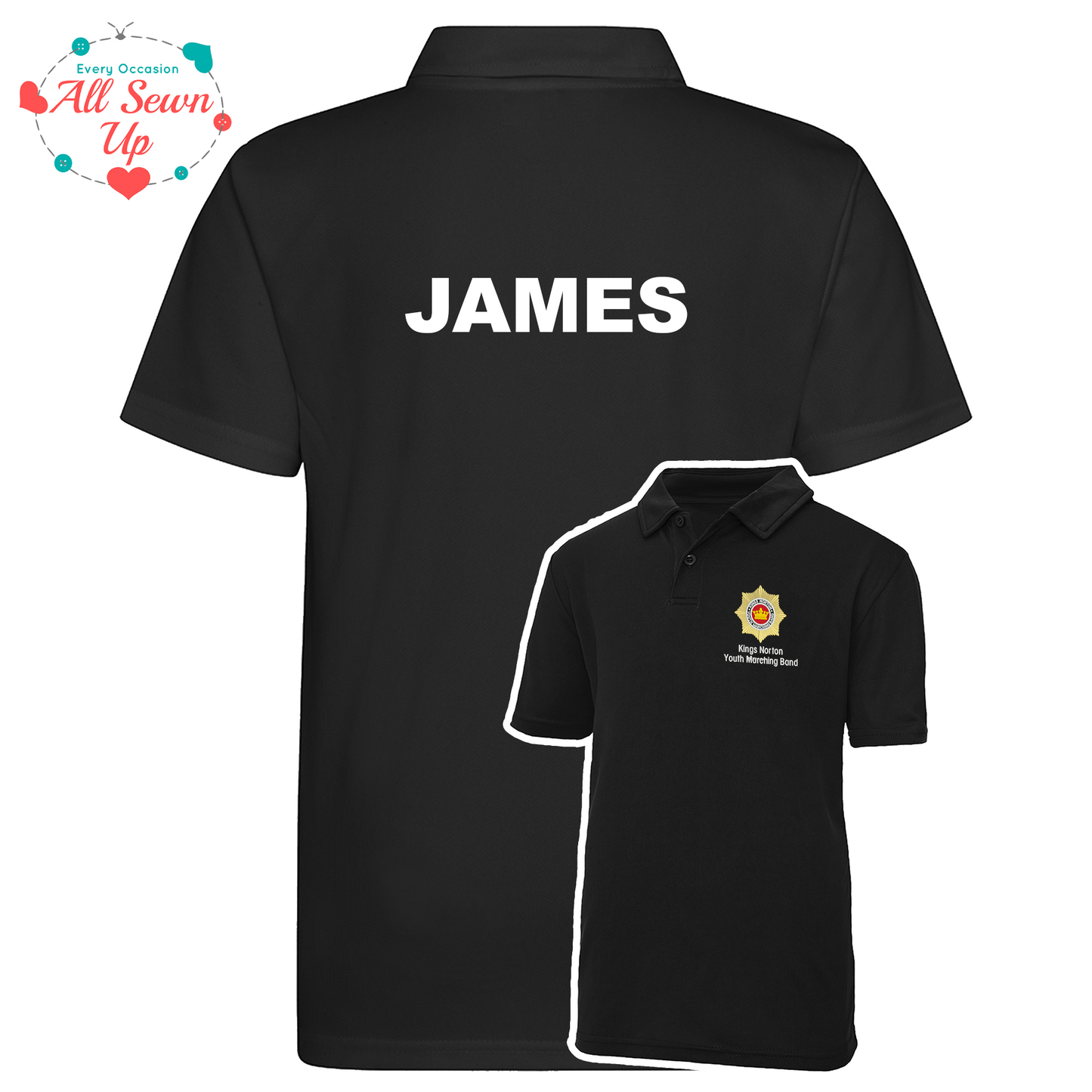 Kings Norton Youth Marching Band - Black Polo Shirt
