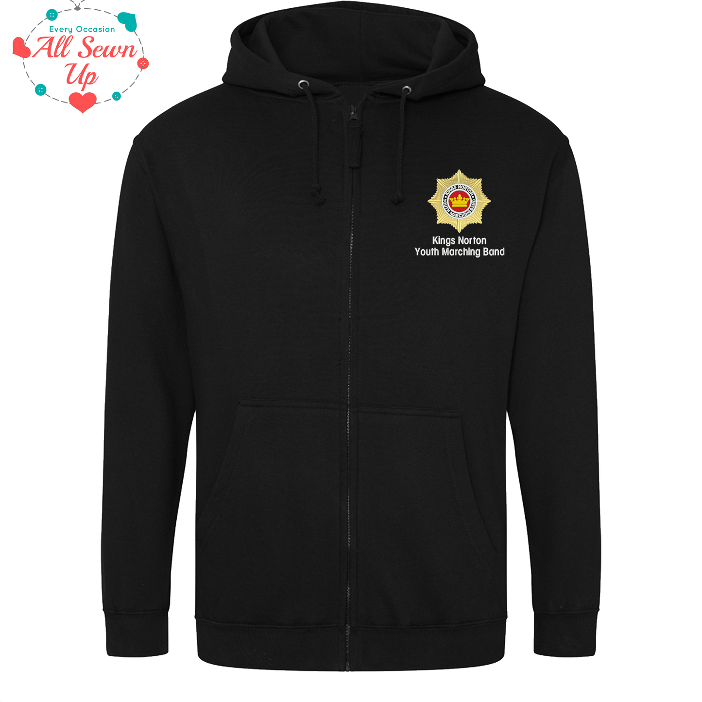 Kings Norton Youth Marching Band- Black Zipped Hoodie