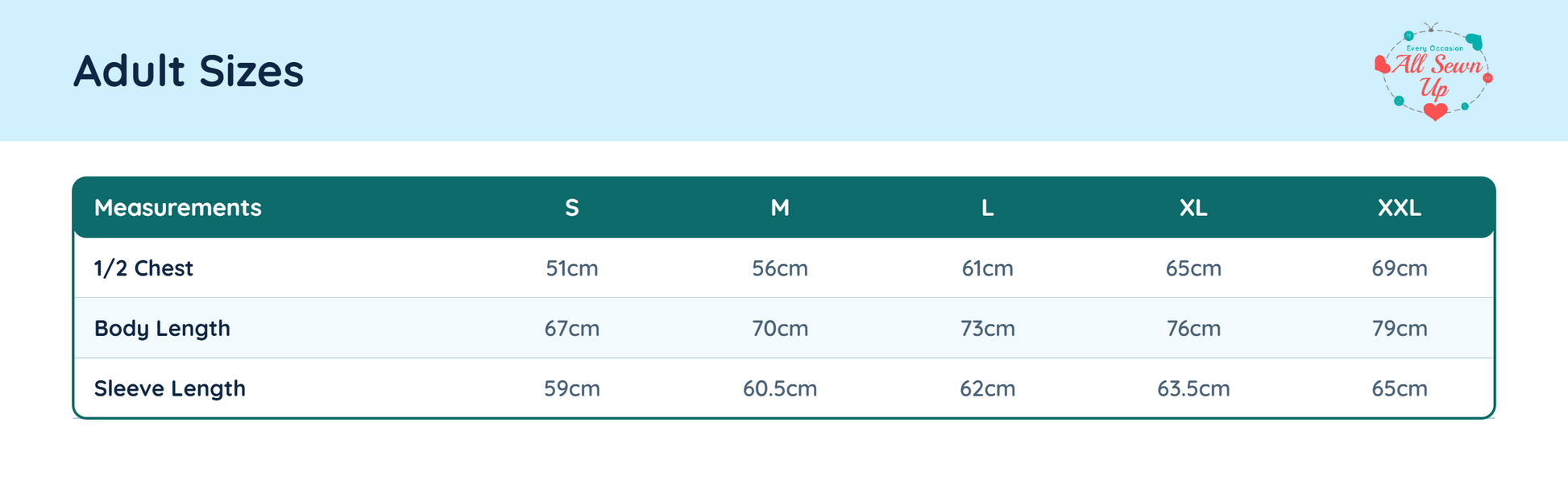Size guide 2