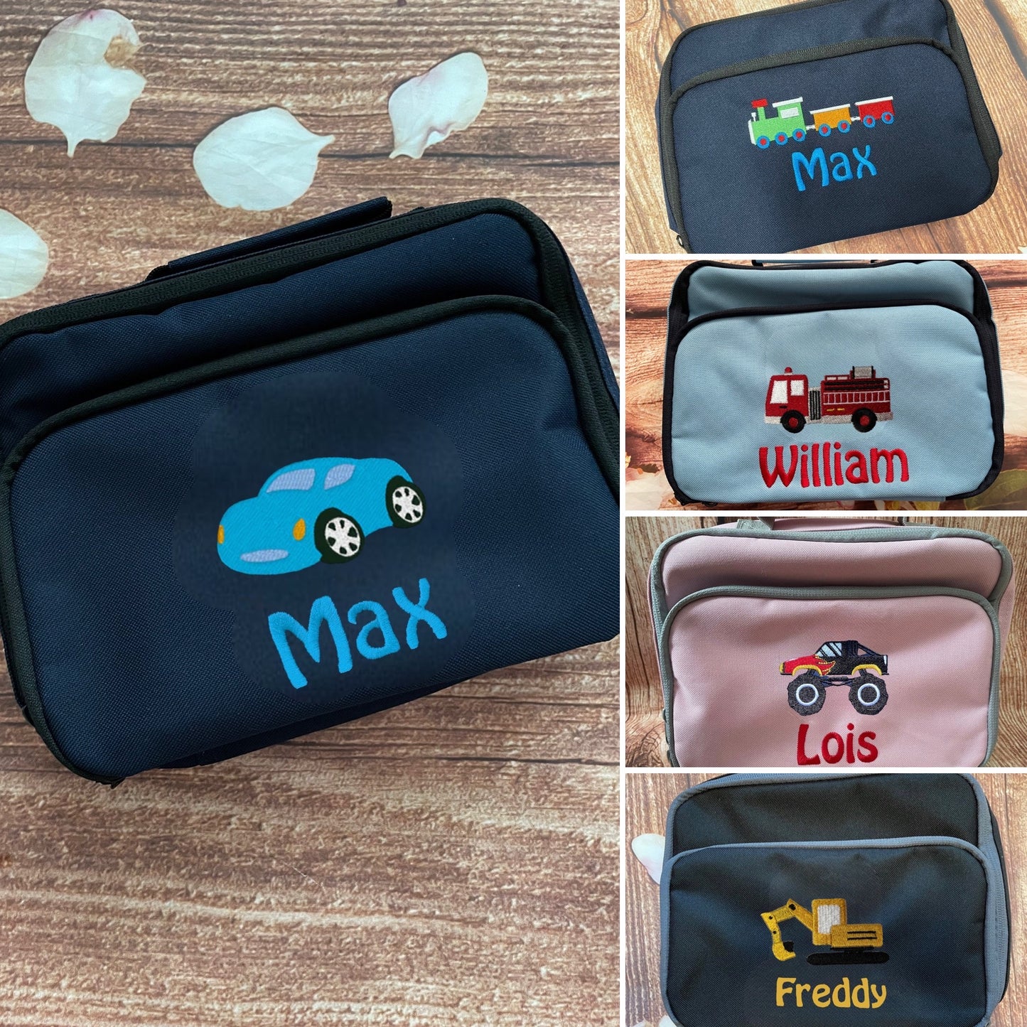 Transport themed Personalised lunch box