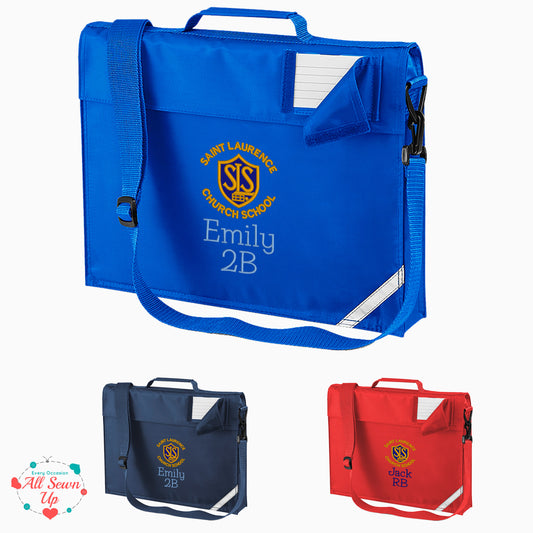 St Laurence Schools - Personalised Junior Book Bag with Strap