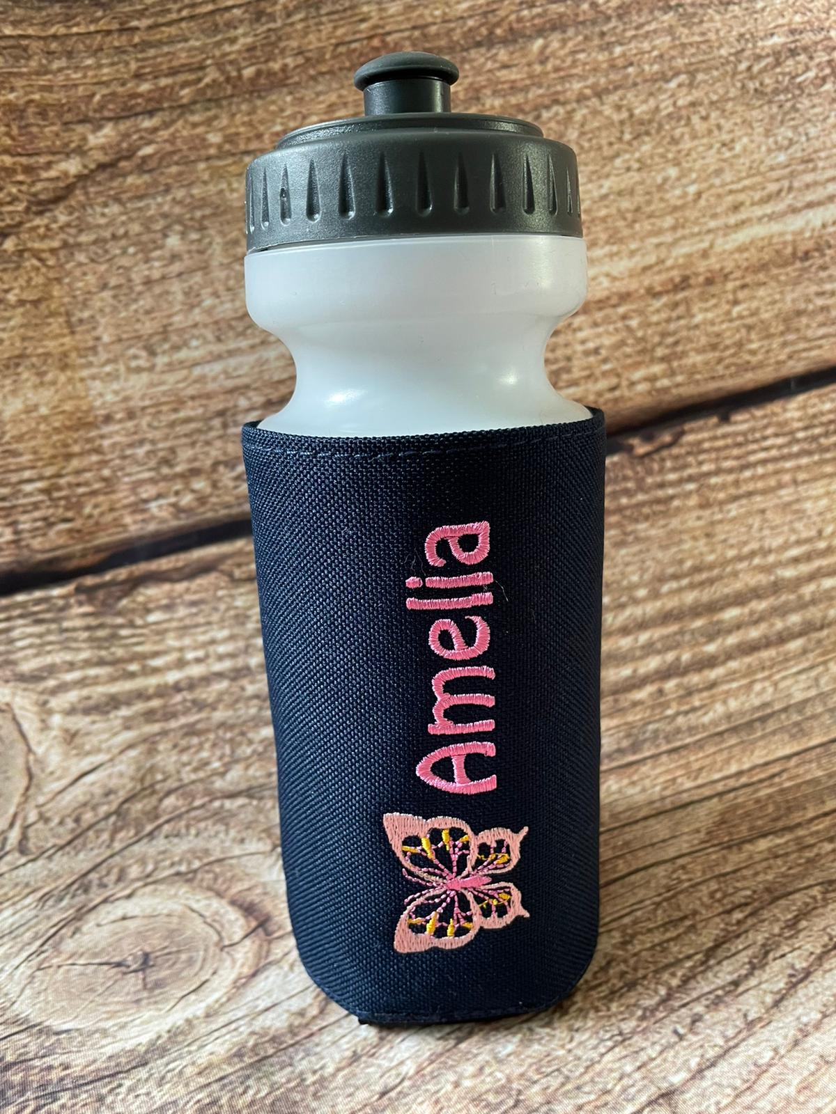 Personalised water bottle.